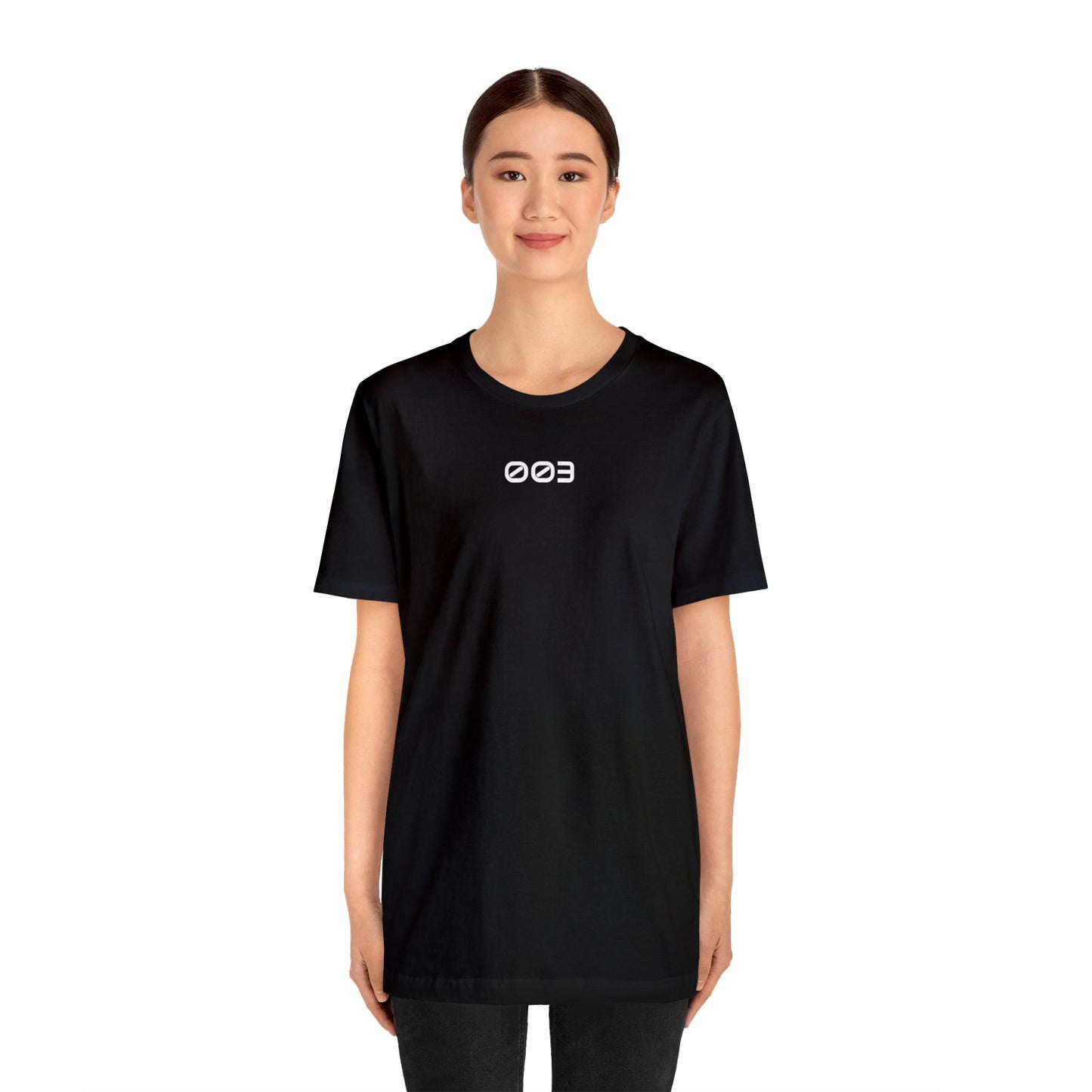 Number Tagged Black Tees | 003
