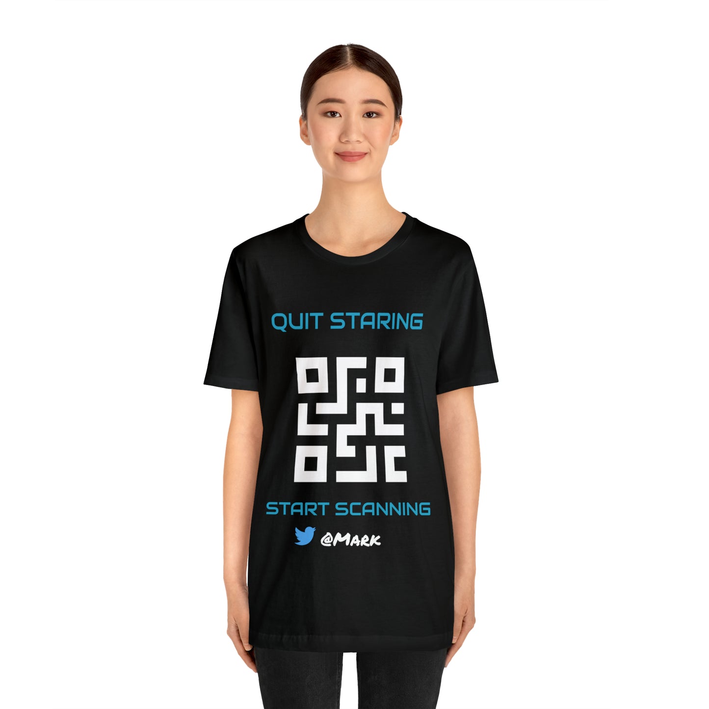 Quit Staring, Start Scanning | QR Code | T-Shirt