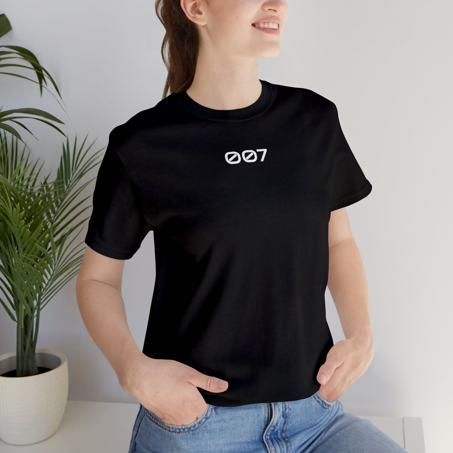 Number Tagged Black Tees | 007