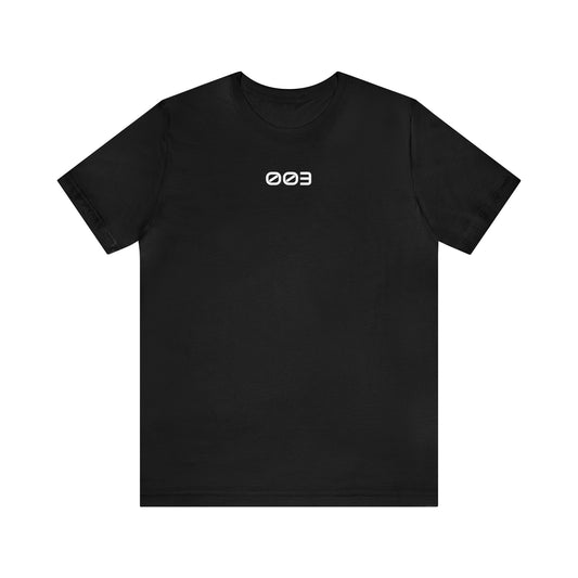 Number Tagged Black Tees | 003