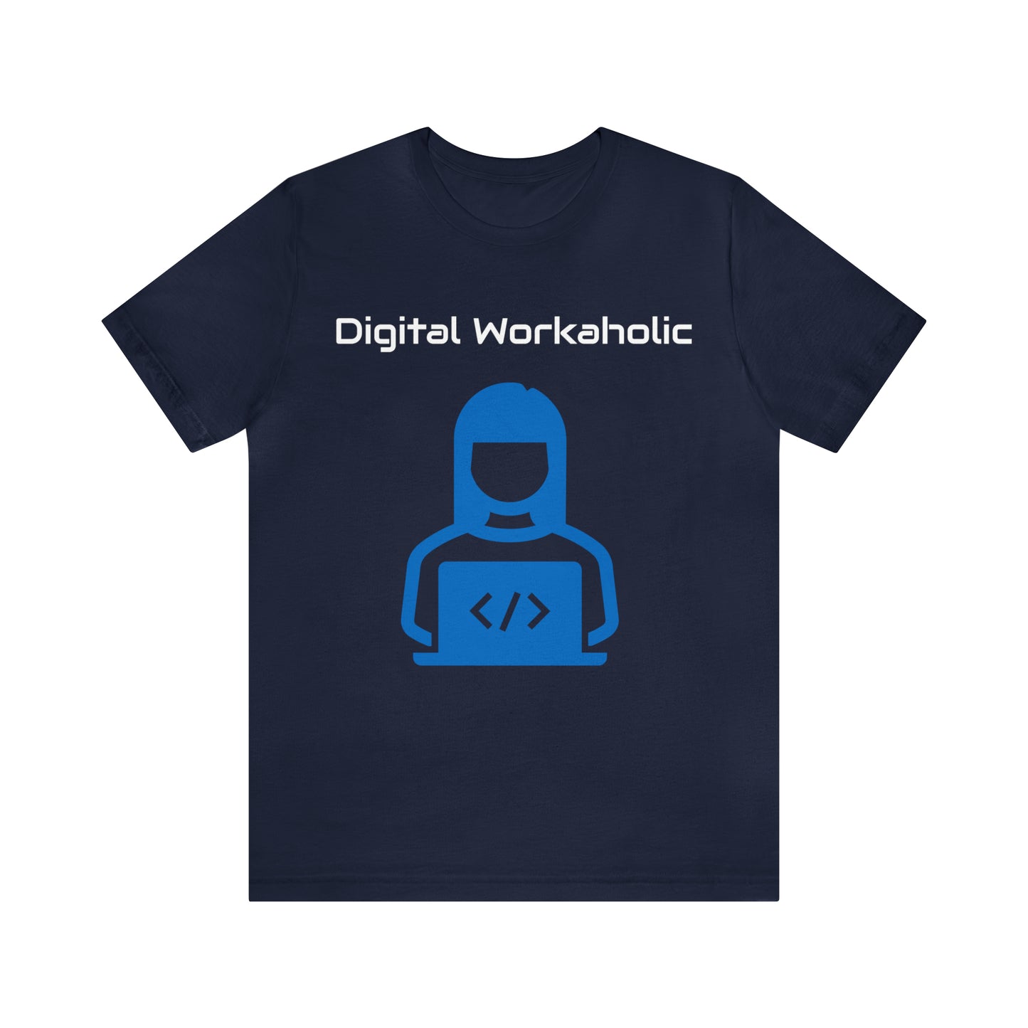 Digital Workaholic Part time Alcoholic Tee (Blue SW)